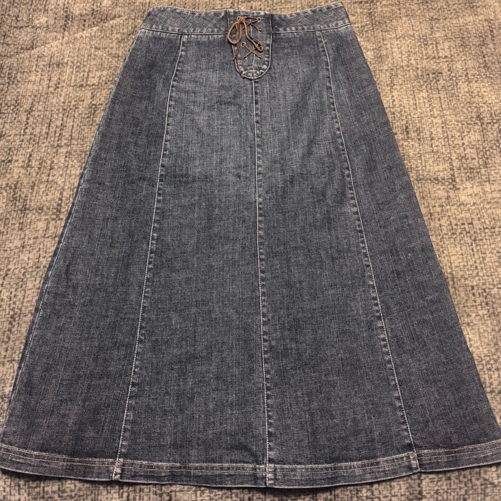 Liz Claiborne Denim Midi Skirt - M